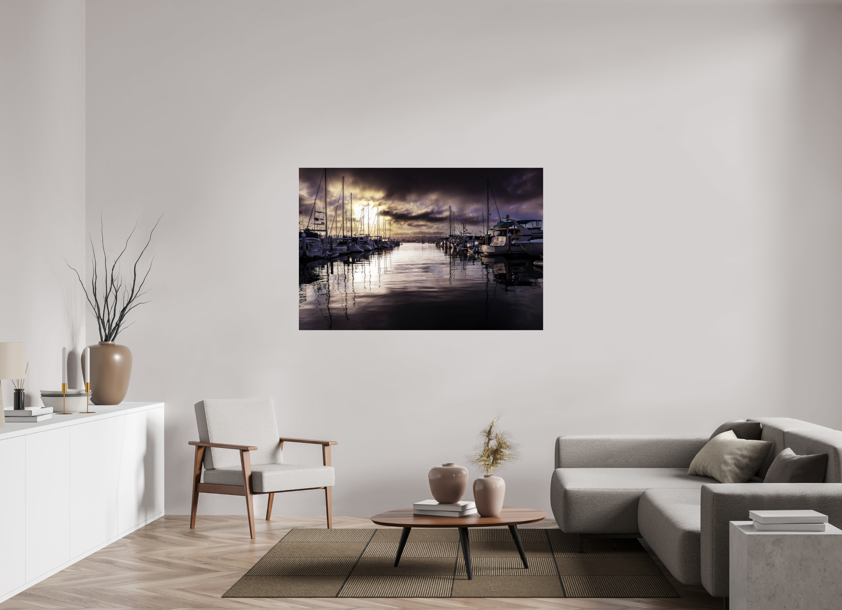 60 x 40″, Photo Print Under Acrylic Glass Eerie Harbor