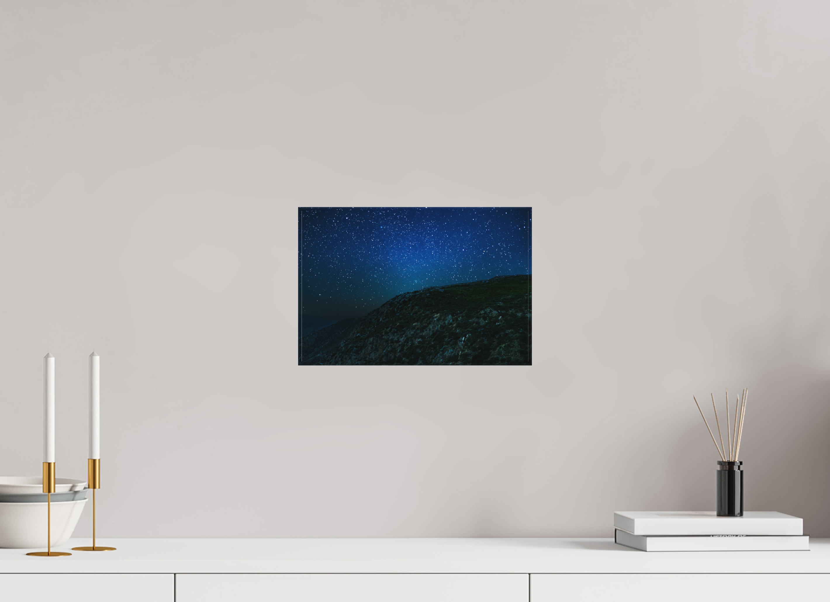 12 x 8″, Textile Print on Stretcher Frame Mount Laguna Night Scape