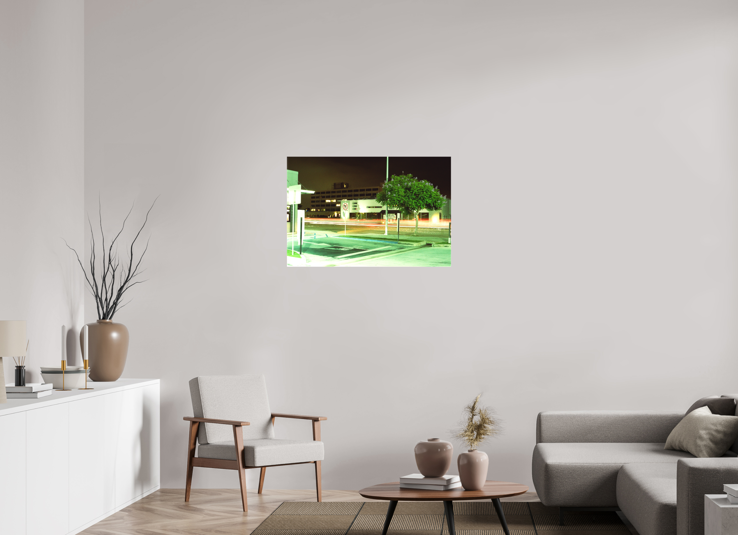 36 x 24″, Textile Print on Stretcher Frame Night Ride