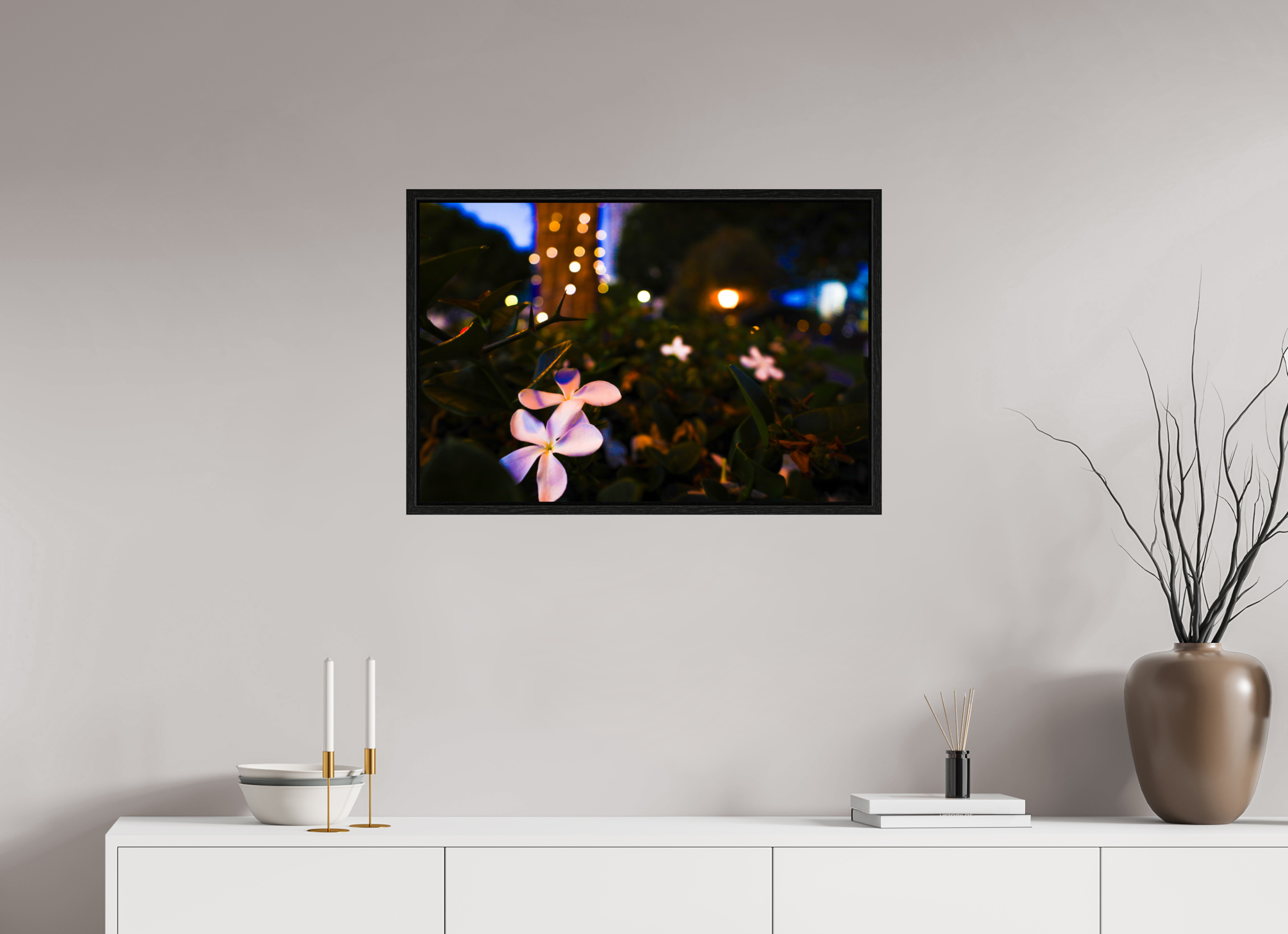 30 x 20″, Floater Frame Plumeria