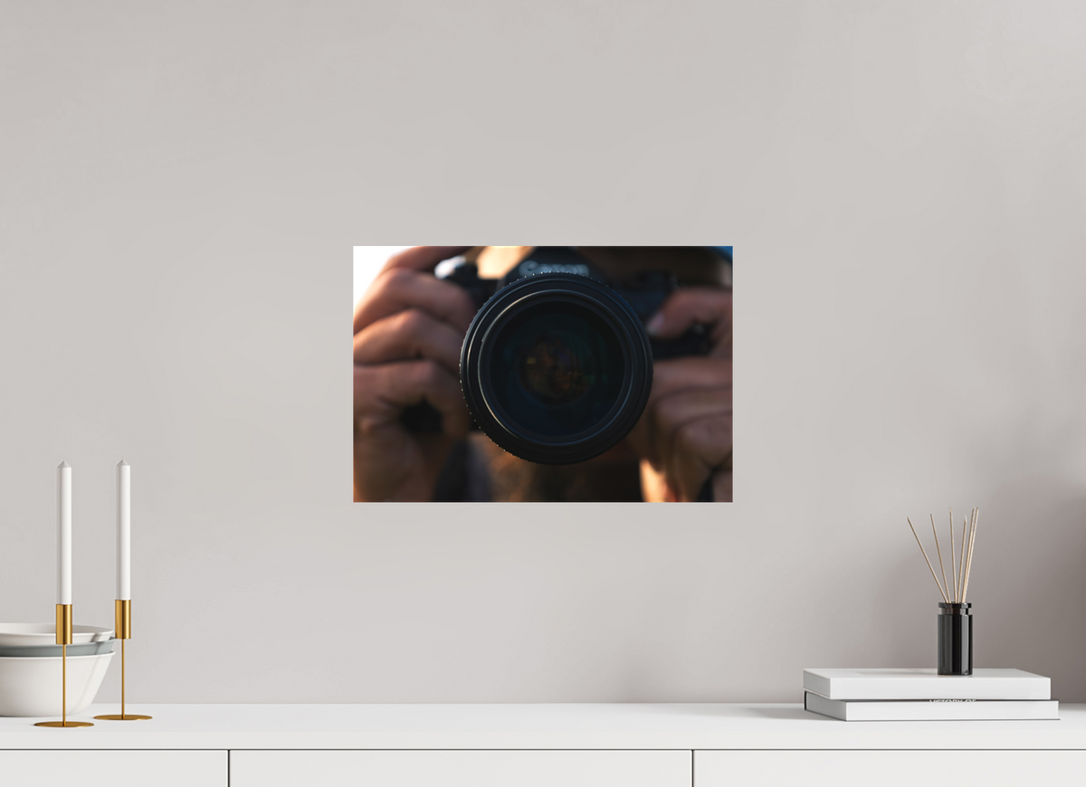 15 x 10″, Textile Print on Stretcher Frame Opposite Side of the Lens