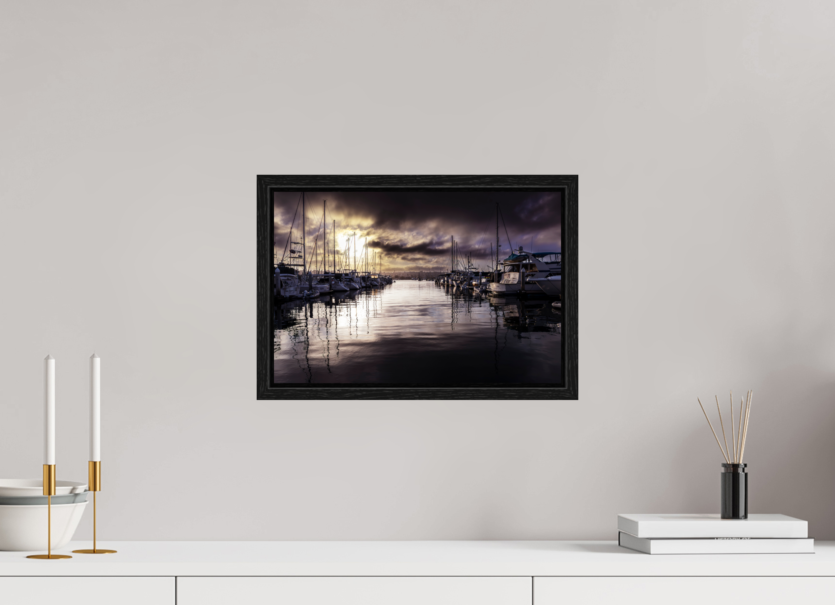 15 x 10″, Floater Frame Eerie Harbor