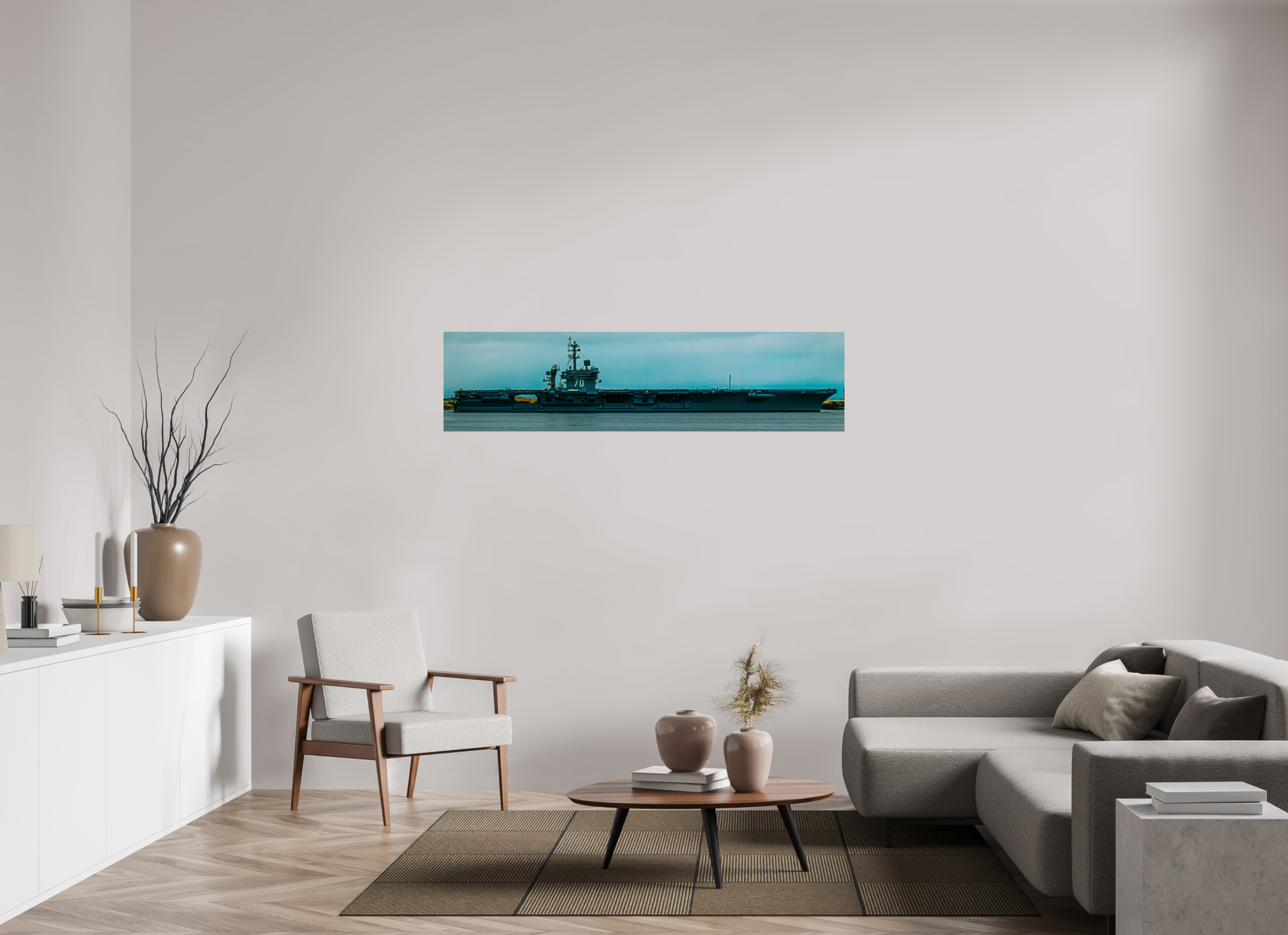 64.4 x 16″, Photo Print on Aluminum Backing USS Carl Vinson