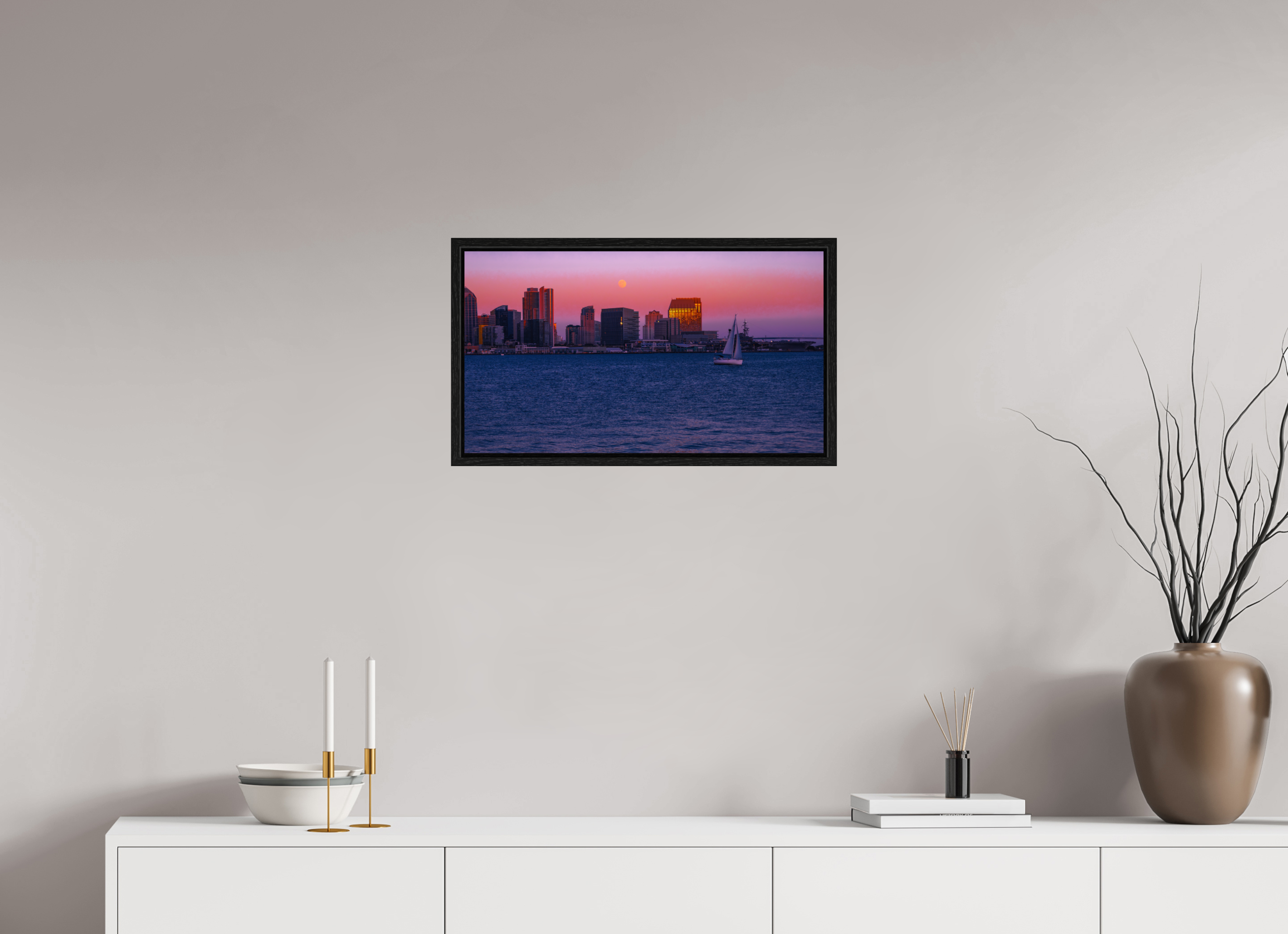 24 x 13.5″, Floater Frame Moonrise