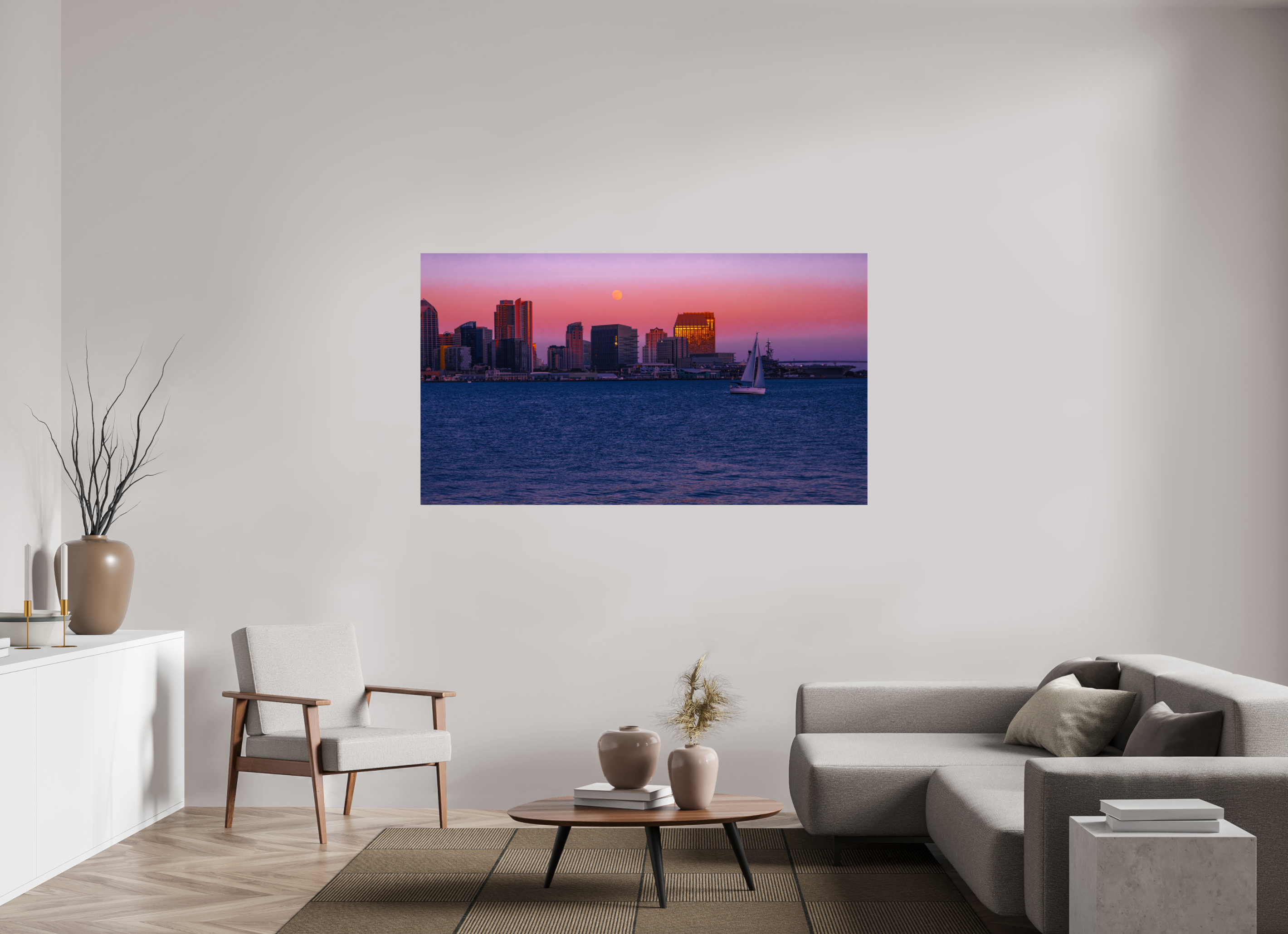 70 x 39.4″, Photo Print on Aluminum Backing Moonrise