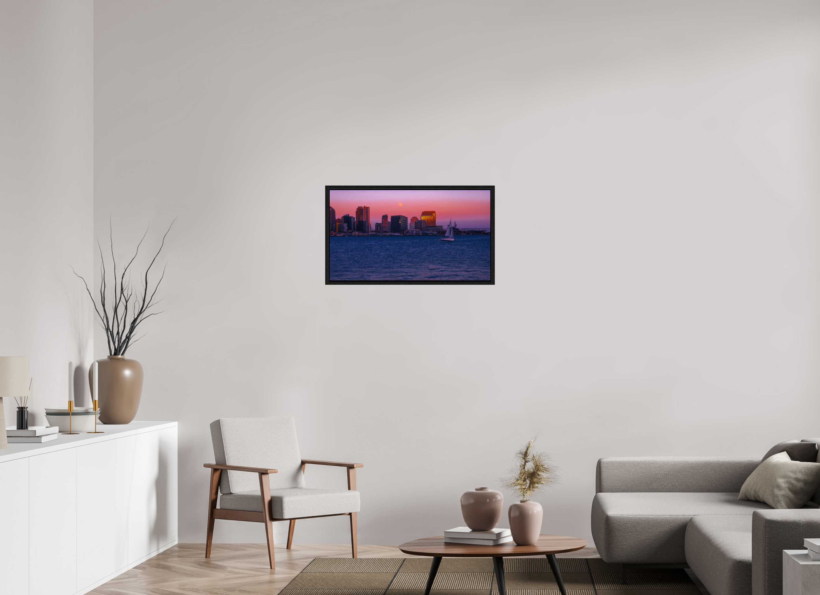 32 x 18″, Floater Frame Moonrise