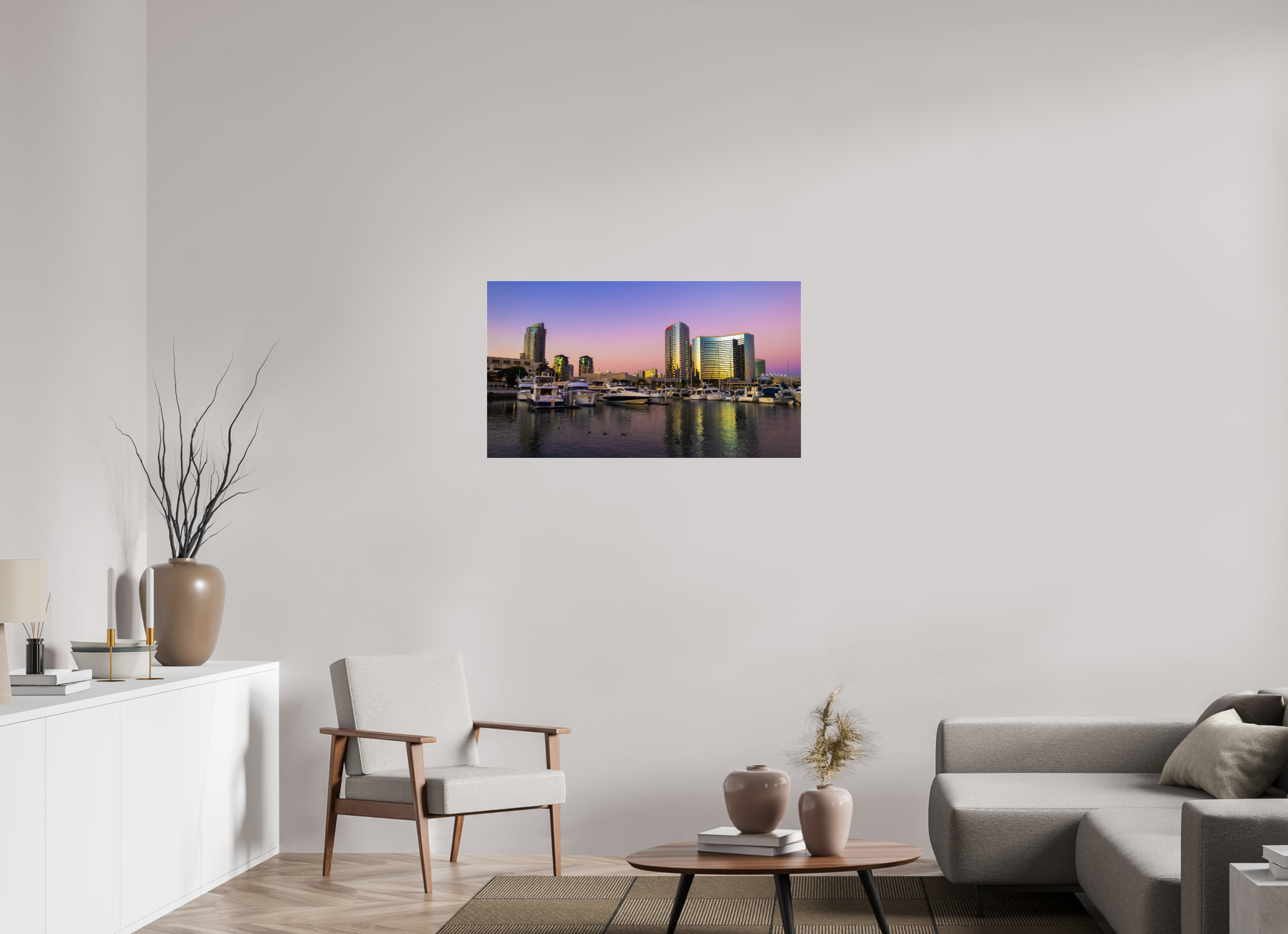 40 x 22.5″, Photo Print Under Acrylic Glass Marina Sunset