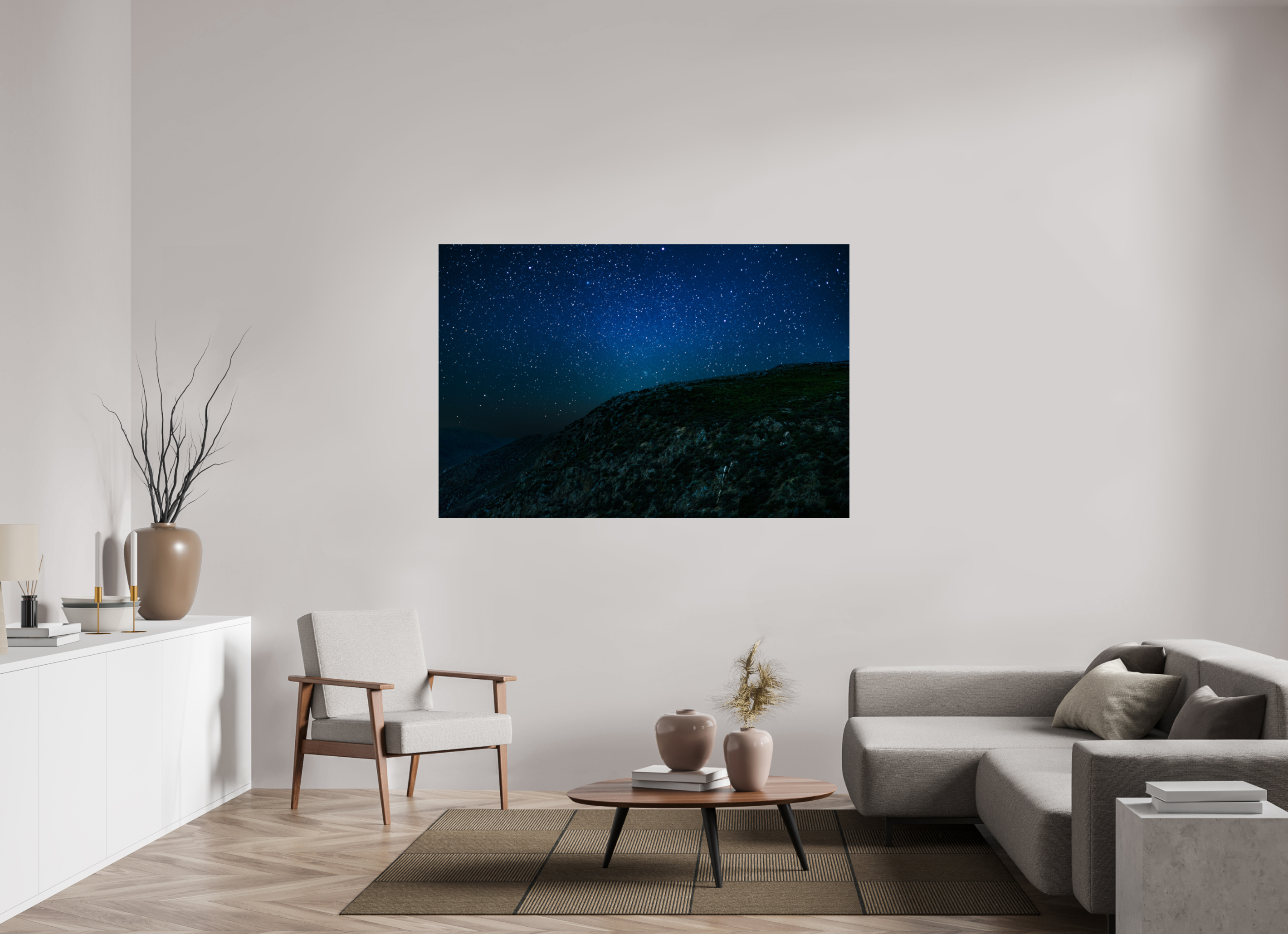 66 x 44″, Photo Print on Aluminum Backing Mount Laguna Night Scape