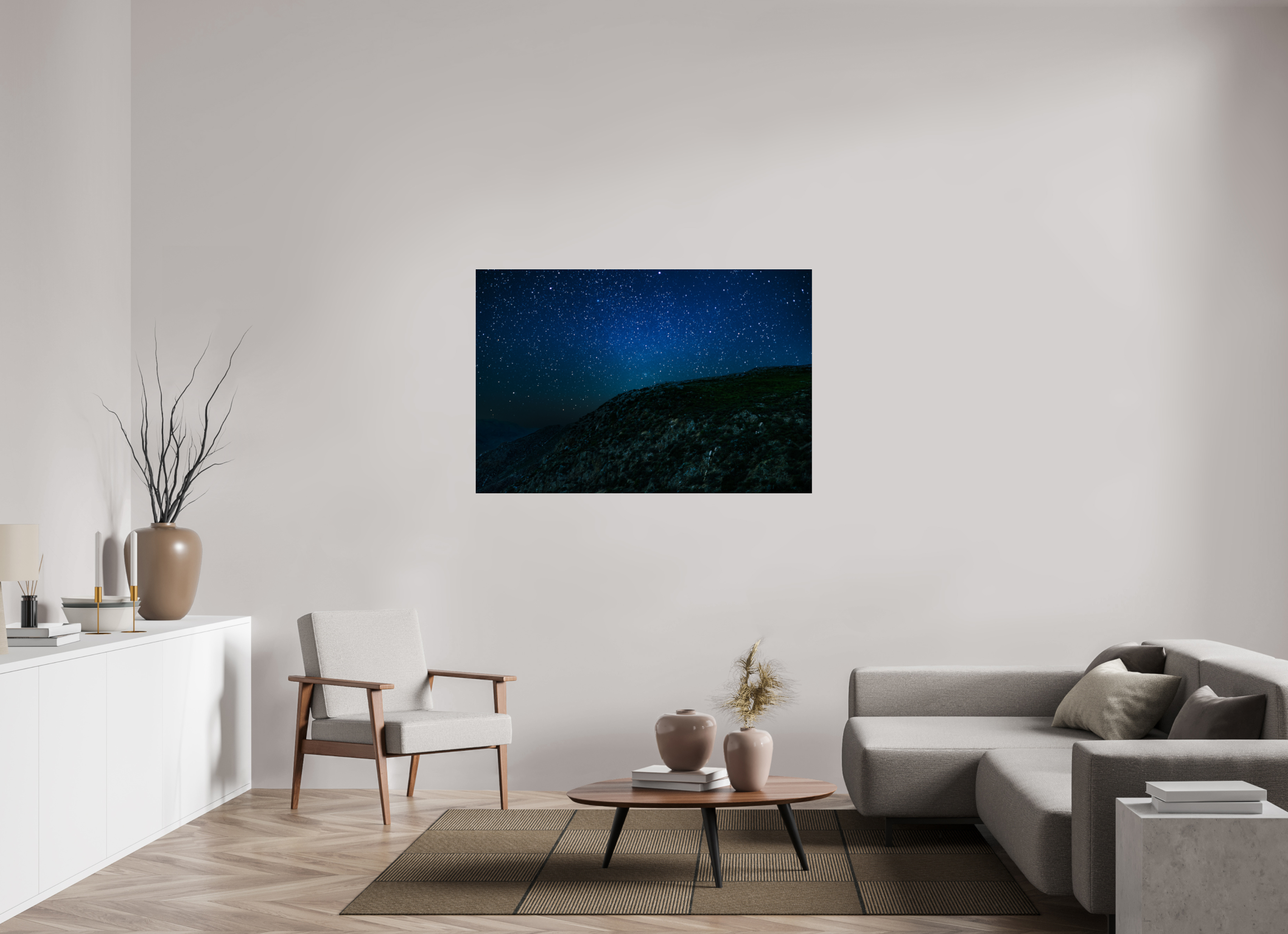 54 x 36″, Photo Print Under Acrylic Glass Mount Laguna Night Scape