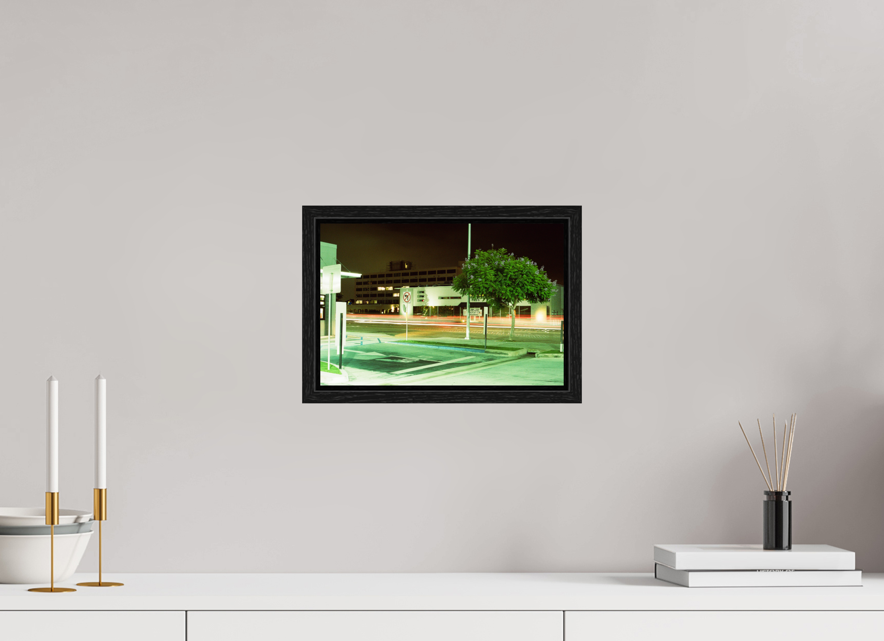 12 x 8″, Floater Frame Night Ride