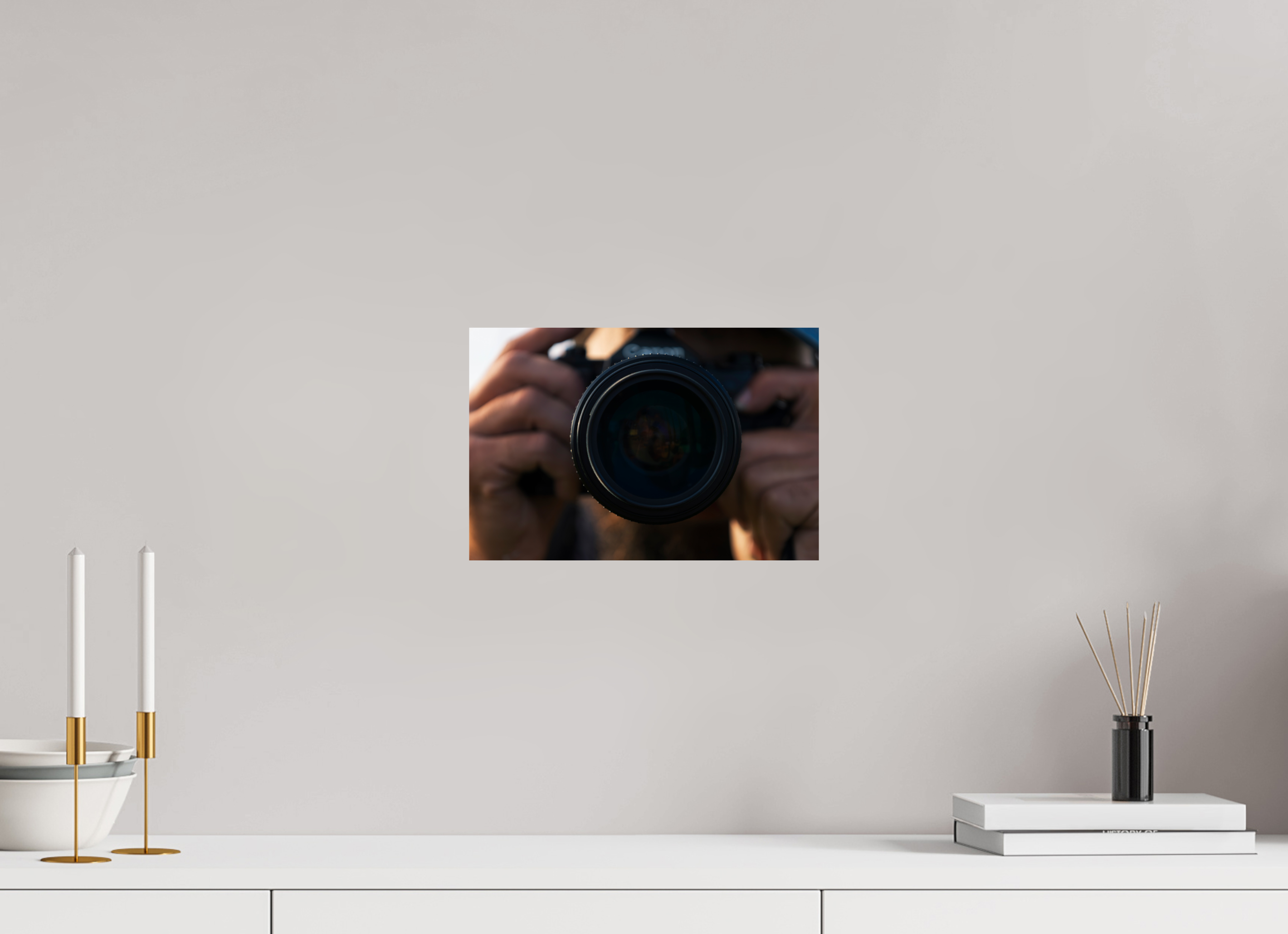 12 x 8″, Photo Print on Aluminum Backing Opposite Side of the Lens