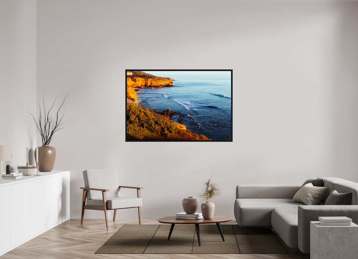 60 x 40″, Floater Frame Cliffside
