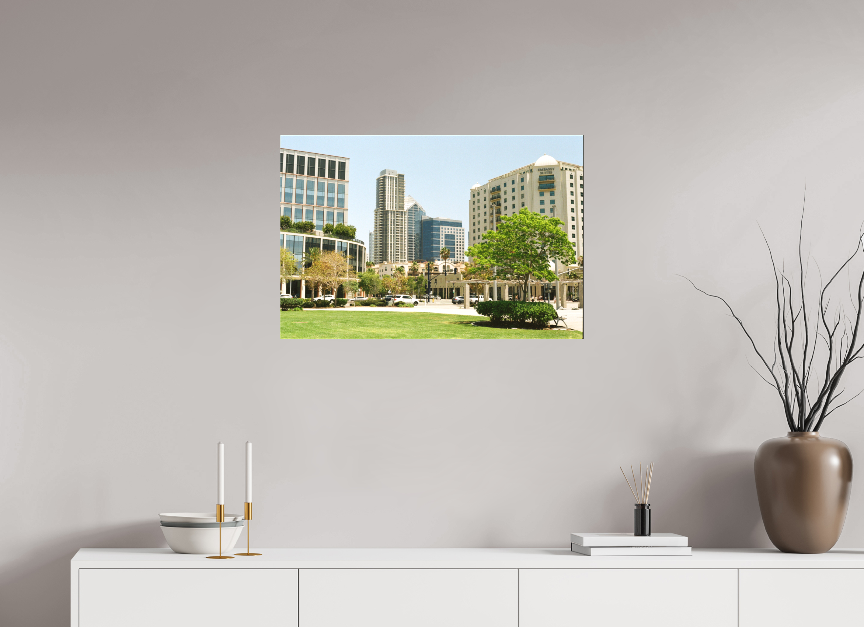 30 x 20″, Textile Print on Stretcher Frame The Calm in the Storm