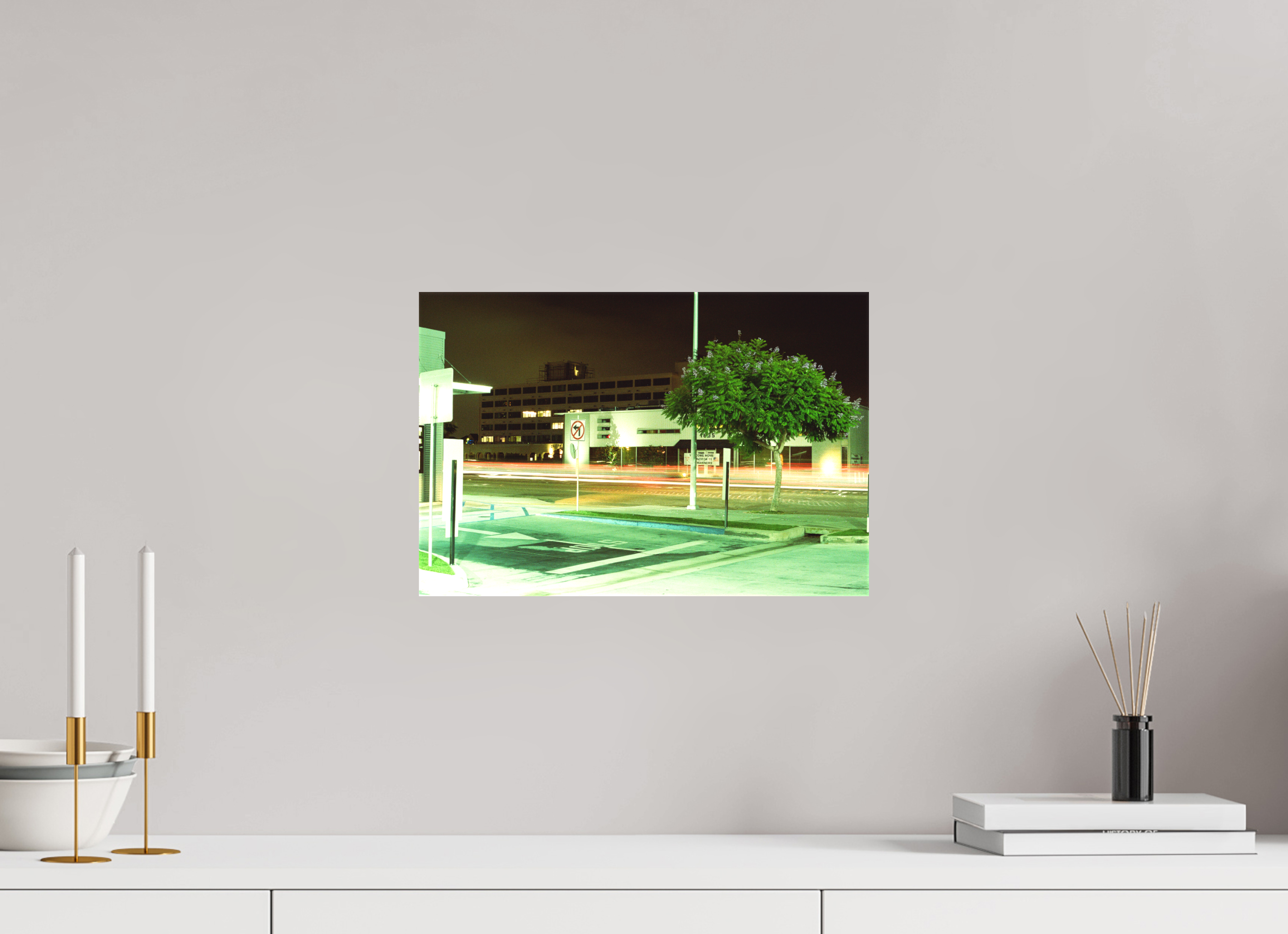 15 x 10″, Textile Print on Stretcher Frame Night Ride