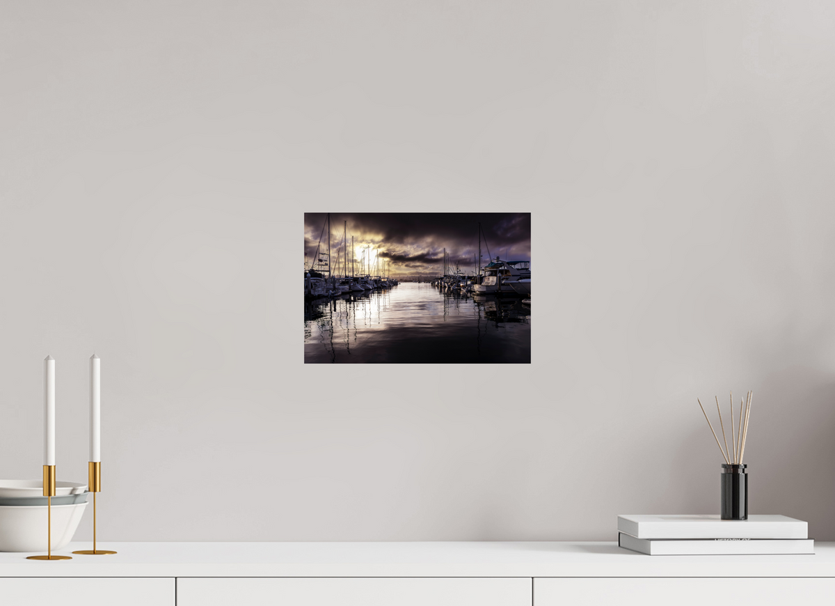 12 x 8″, Photo Print on Aluminum Backing Eerie Harbor