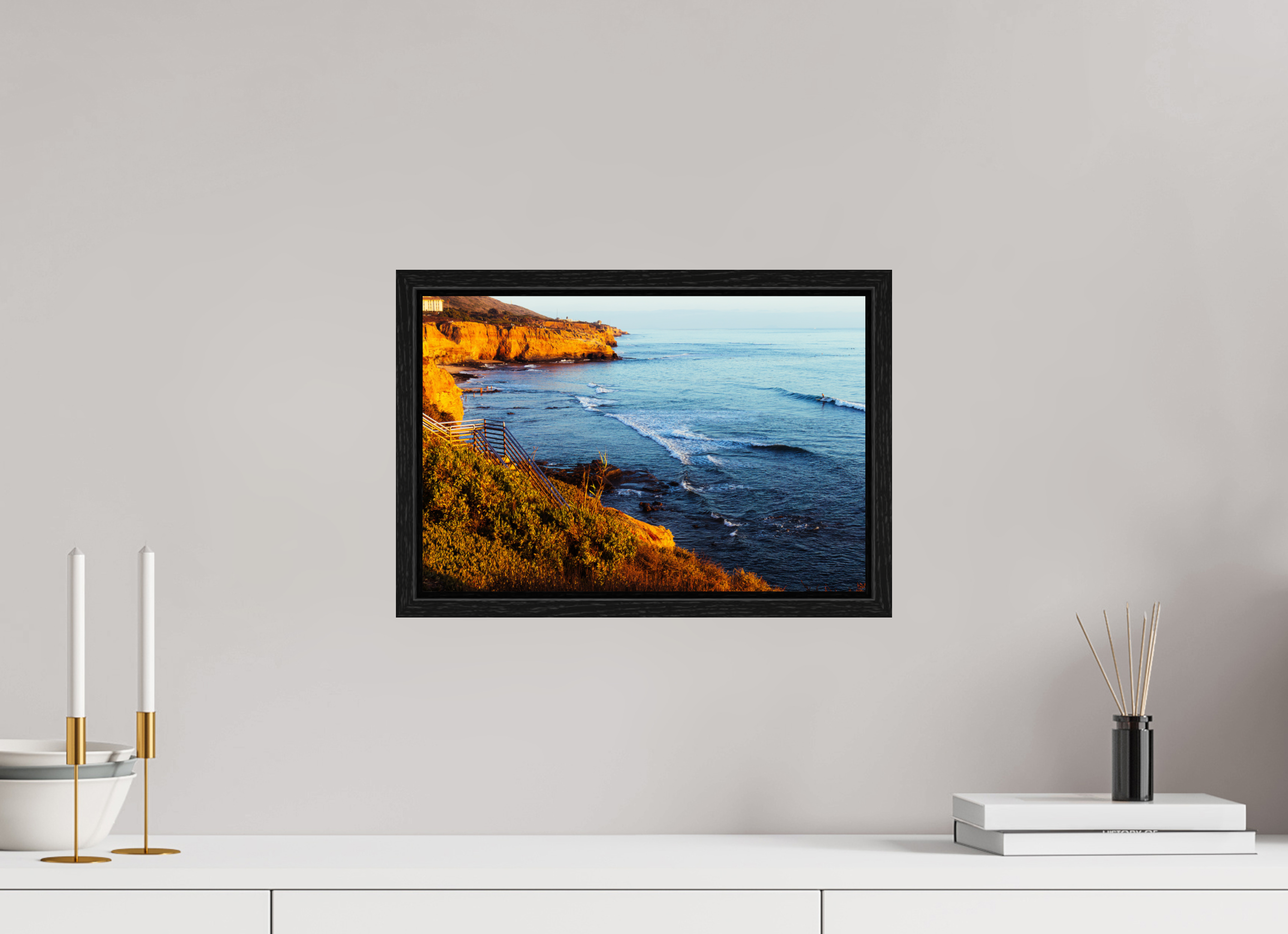 15 x 10″, Floater Frame Cliffside