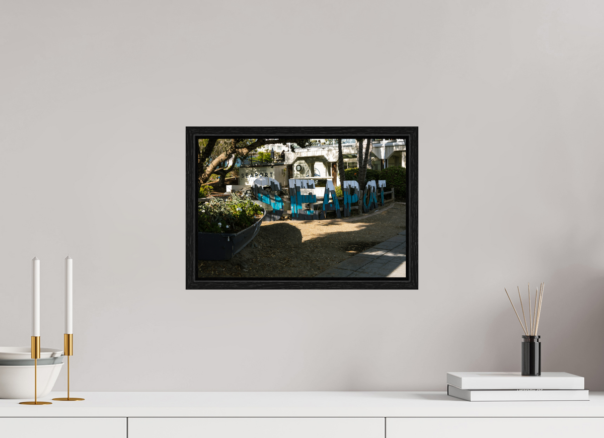 15 x 10″, Floater Frame Seaport Sign