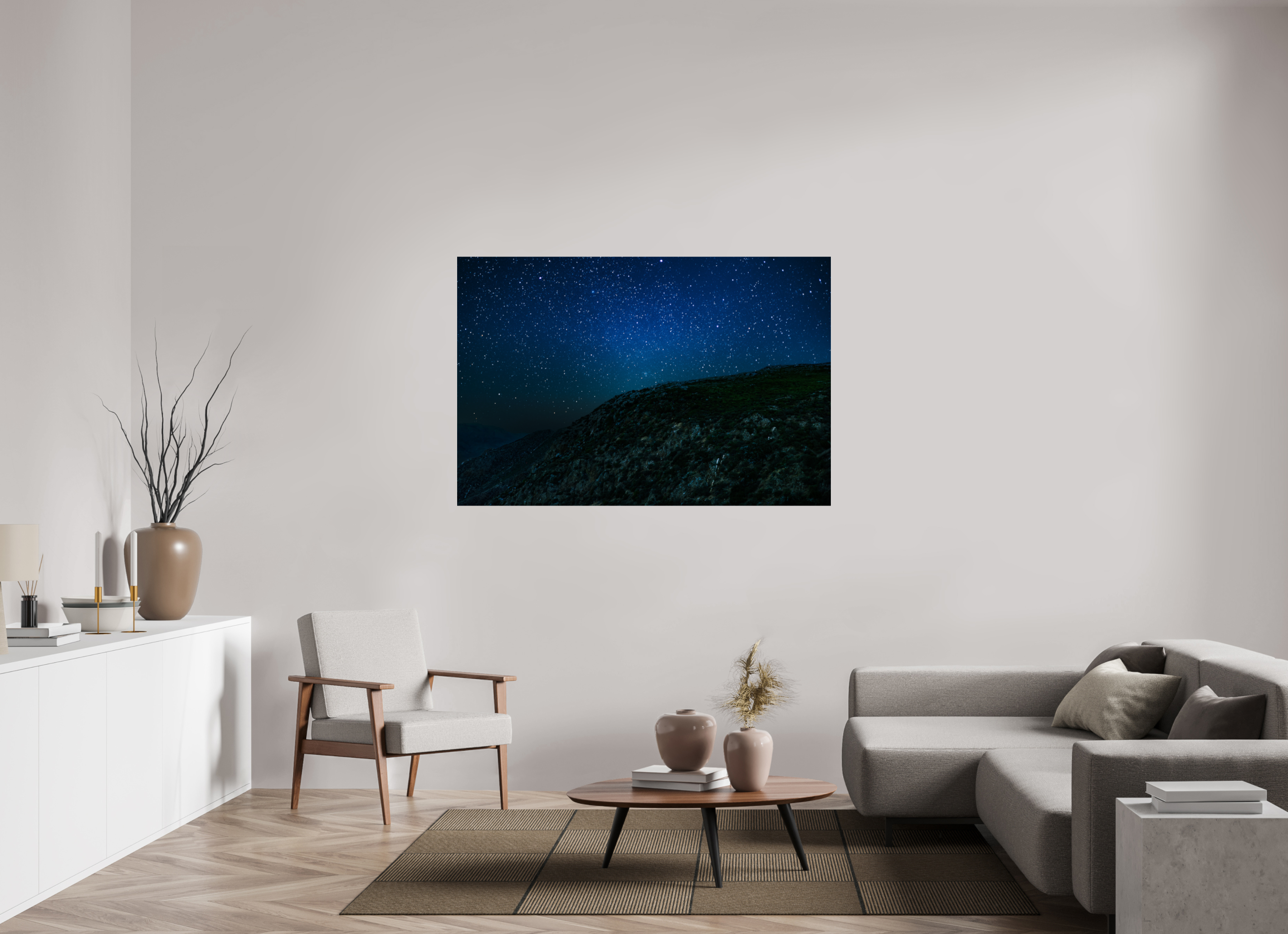 60 x 40″, Photo Print on Aluminum Backing Mount Laguna Night Scape
