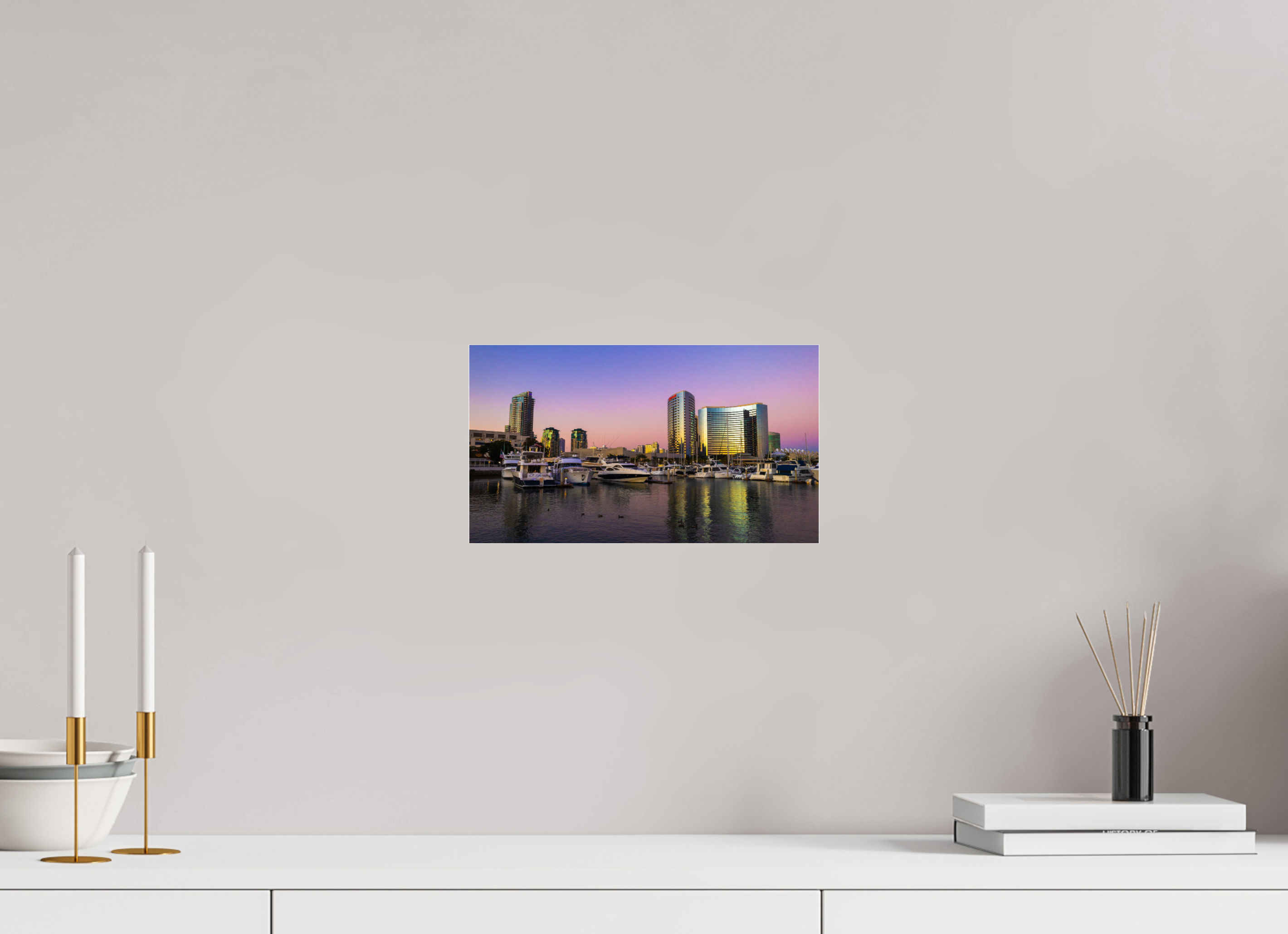 12 x 6.8″, Photo Print Under Acrylic Glass Marina Sunset