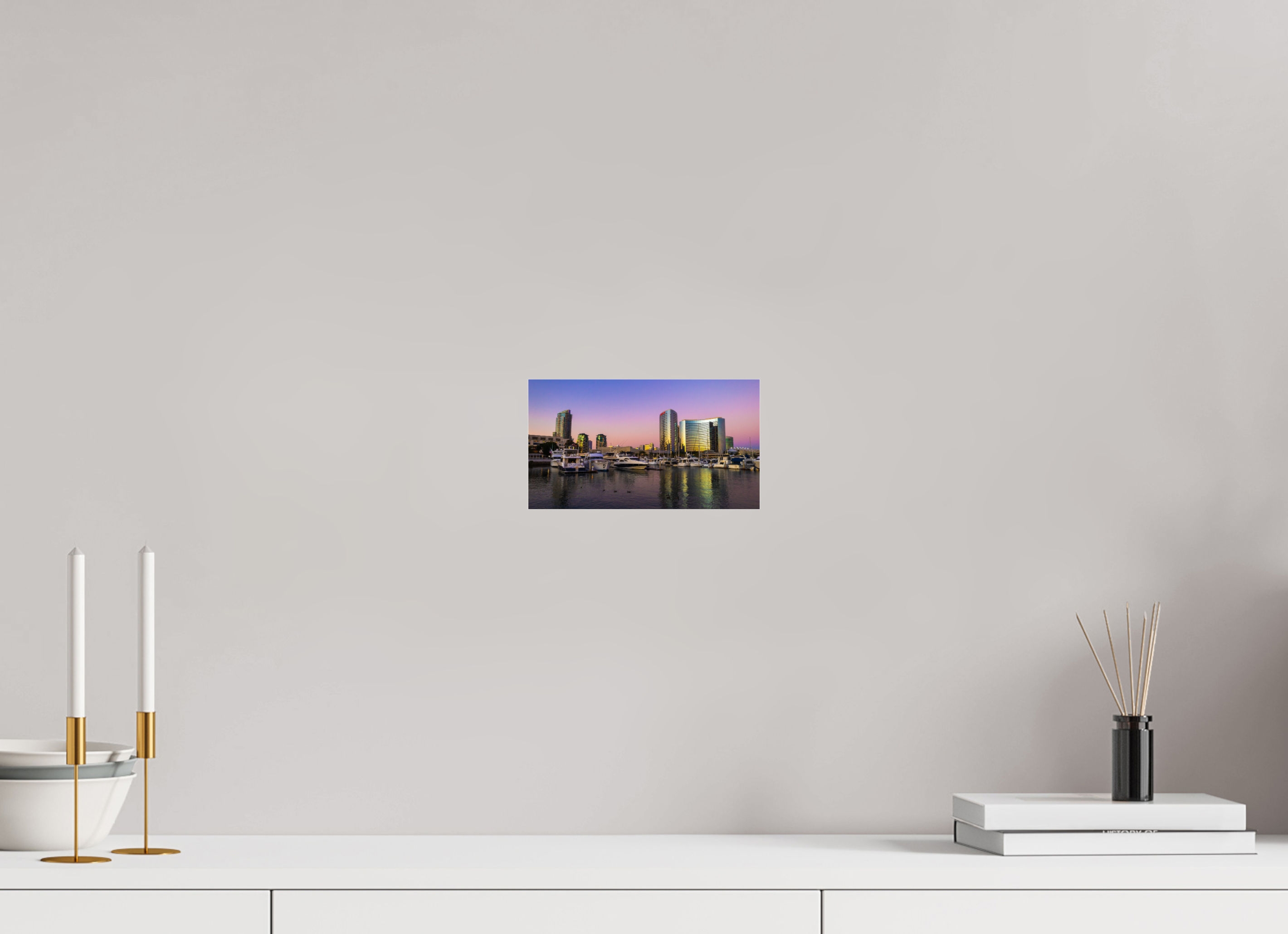 8 x 4.5″, Photo Print Under Acrylic Glass Marina Sunset