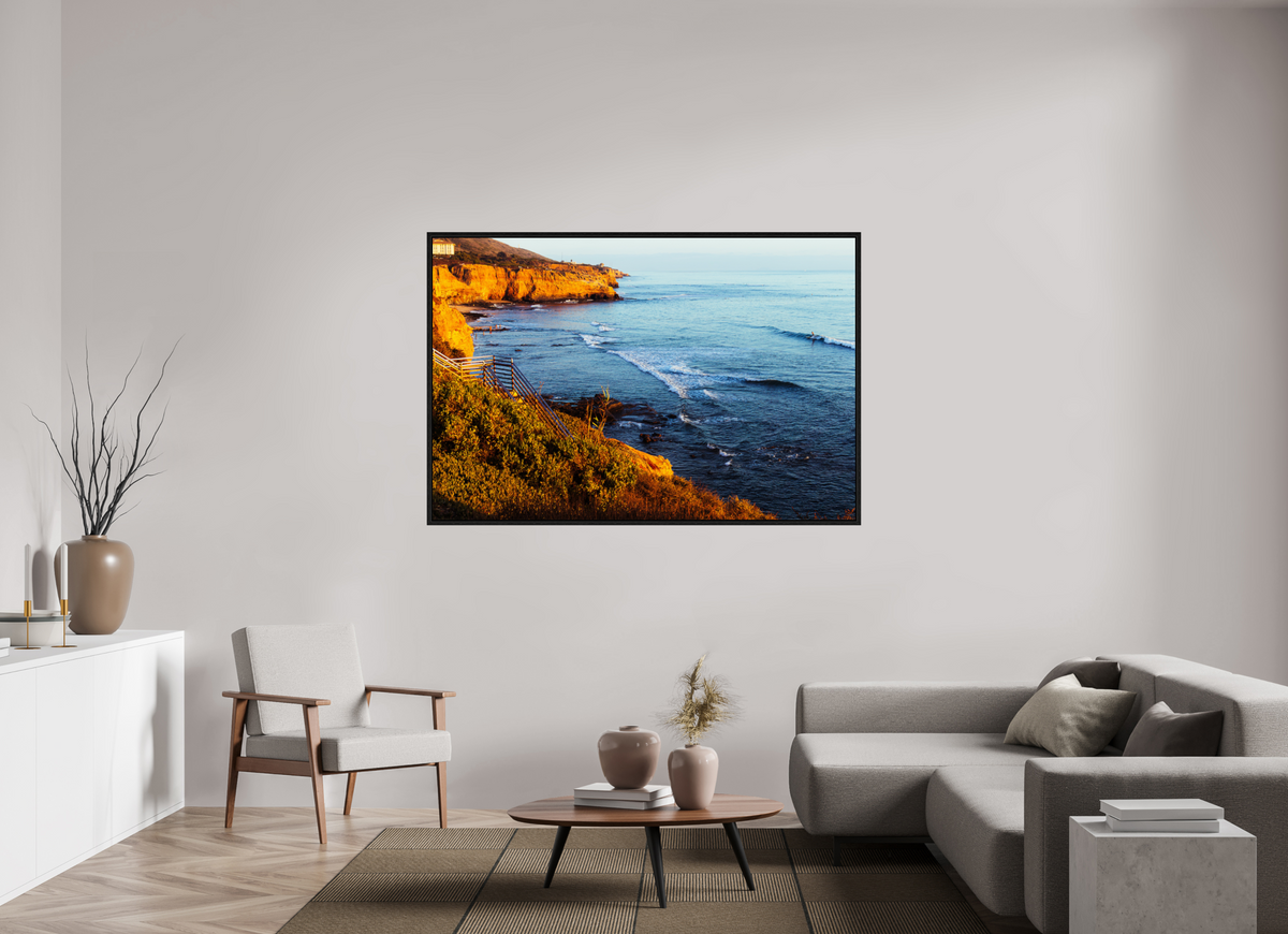 66 x 44″, Floater Frame Cliffside