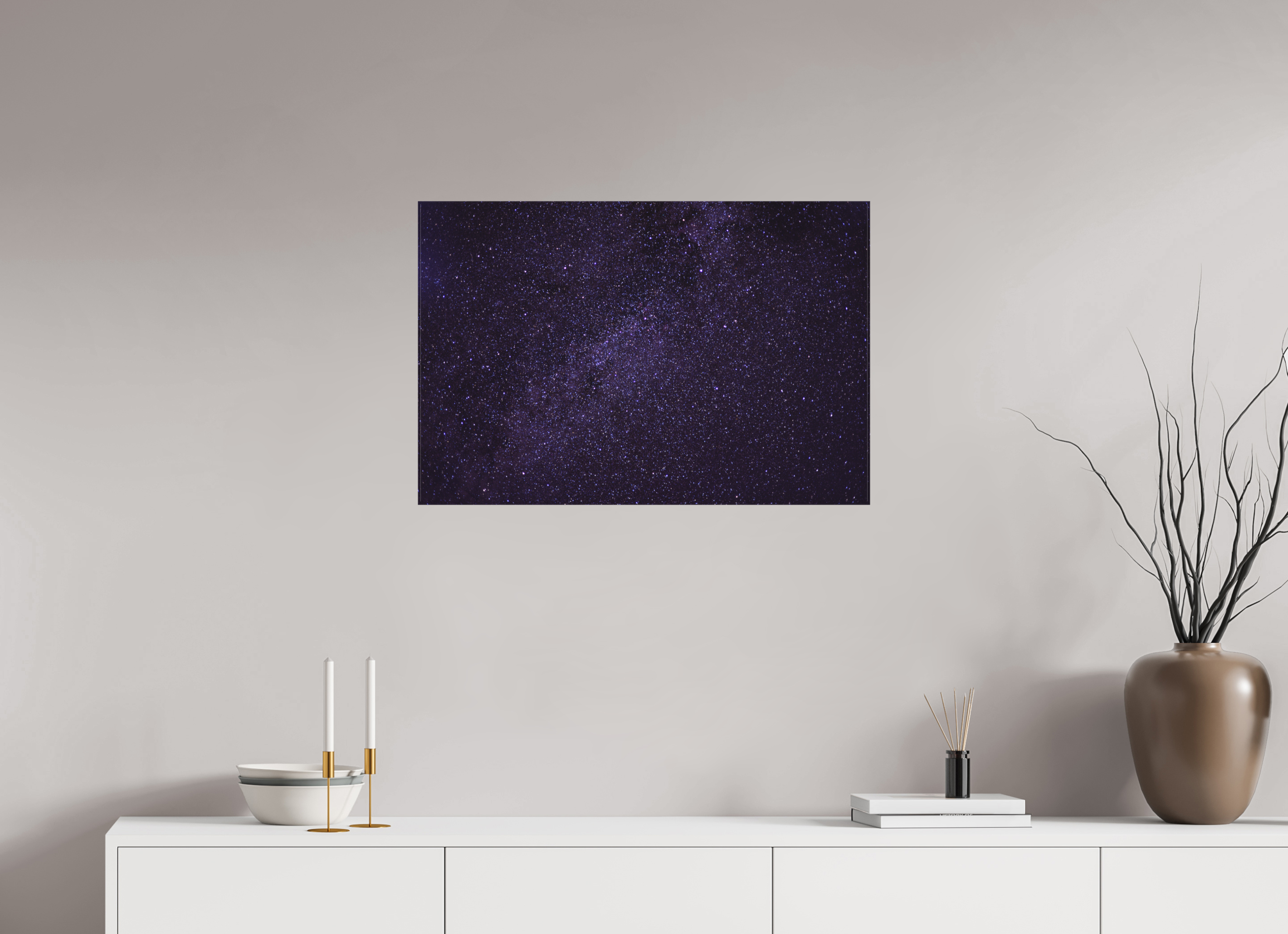 30 x 20″, Textile Print on Stretcher Frame StarScape