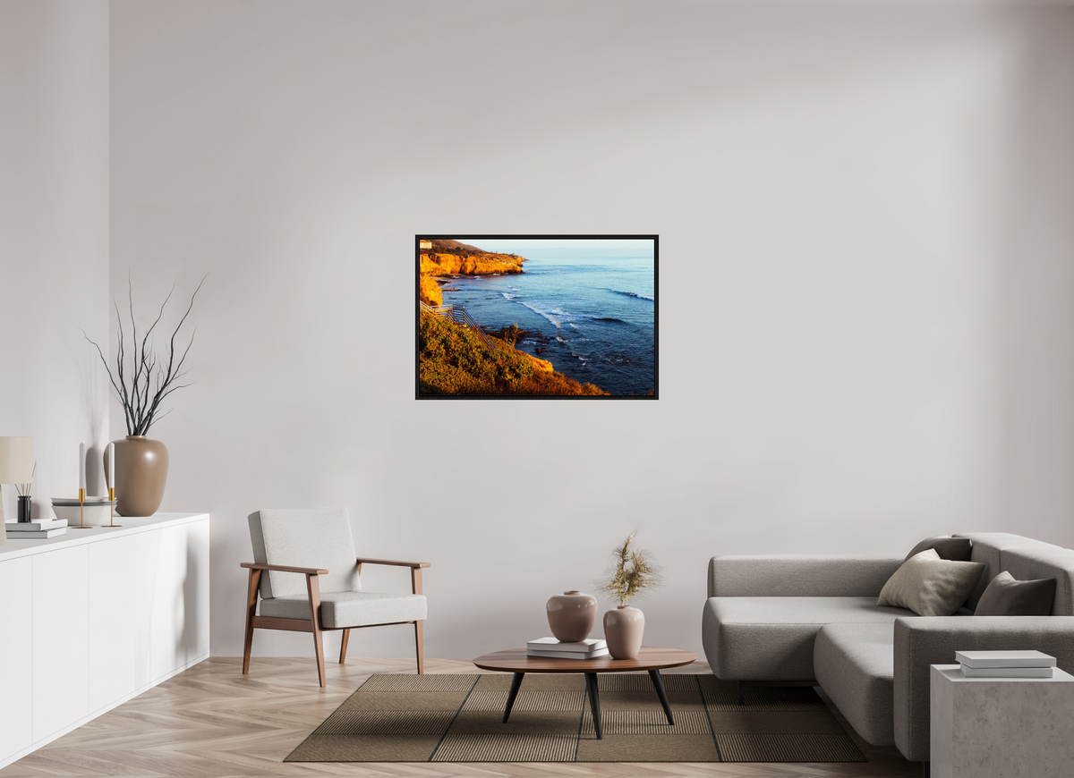 45 x 30″, Floater Frame Cliffside