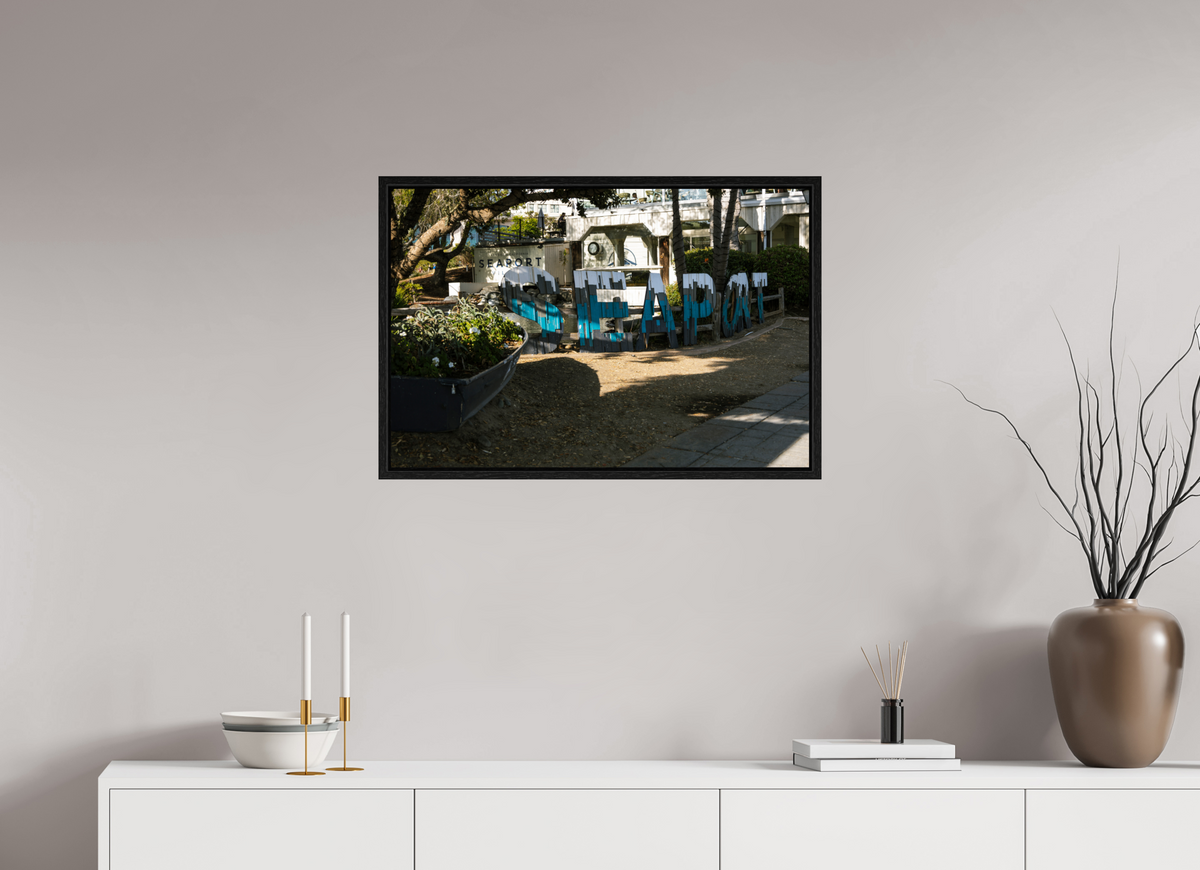 30 x 20″, Floater Frame Seaport Sign