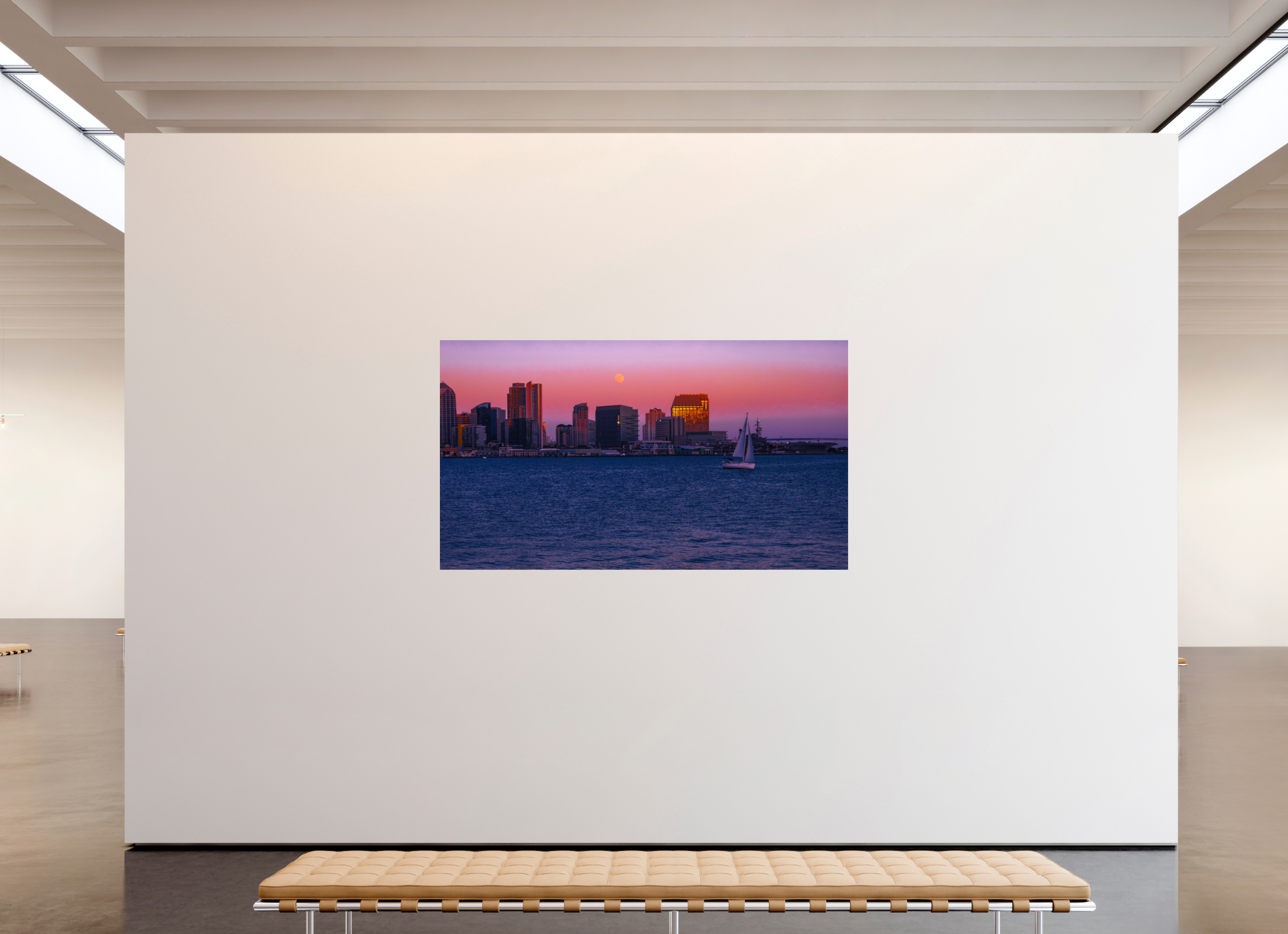 80 x 45″, Photo Print on Aluminum Backing Moonrise