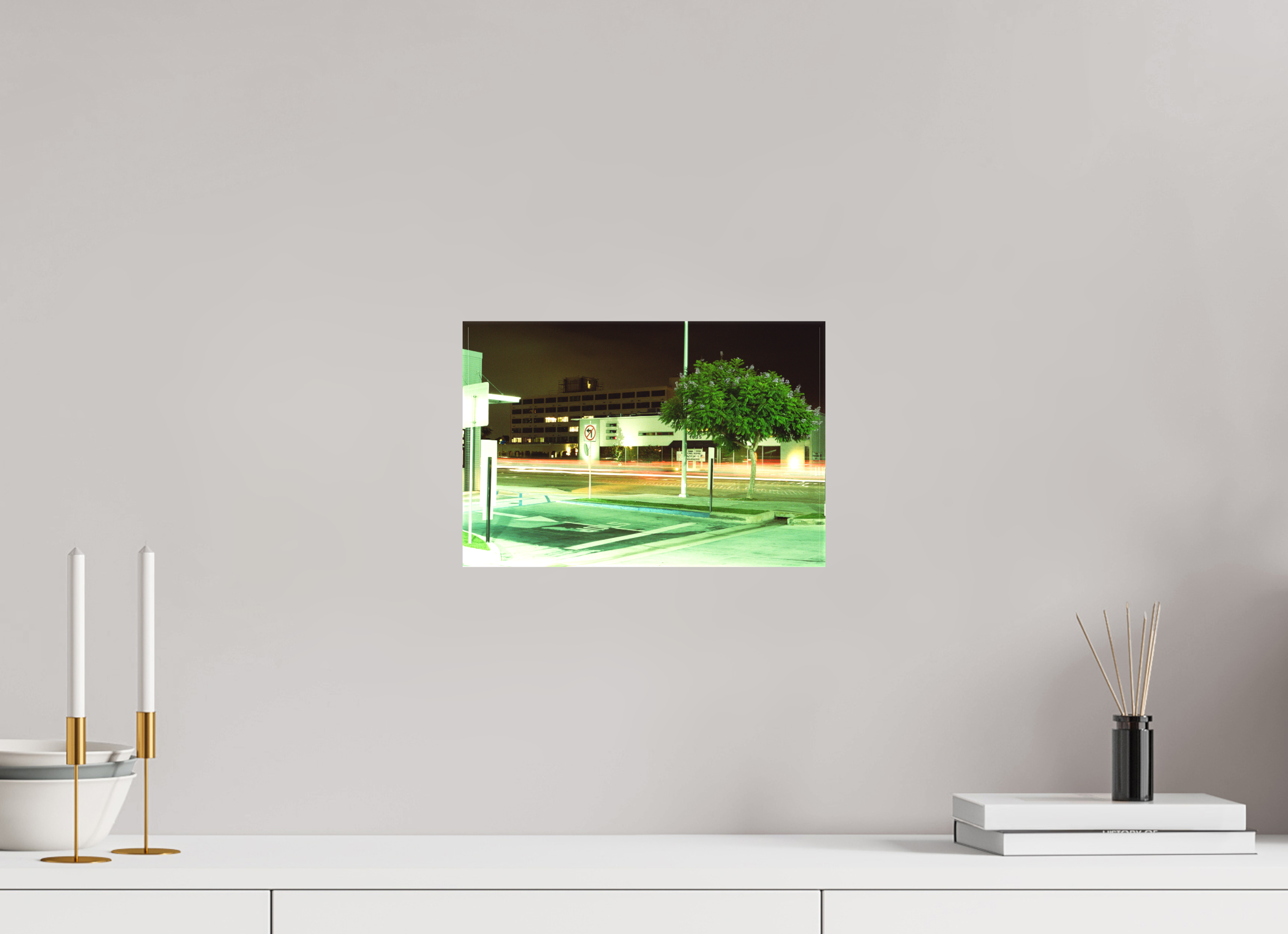 12 x 8″, Textile Print on Stretcher Frame Night Ride