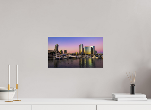 16 x 9″, Photo Print on Aluminum Backing Marina Sunset