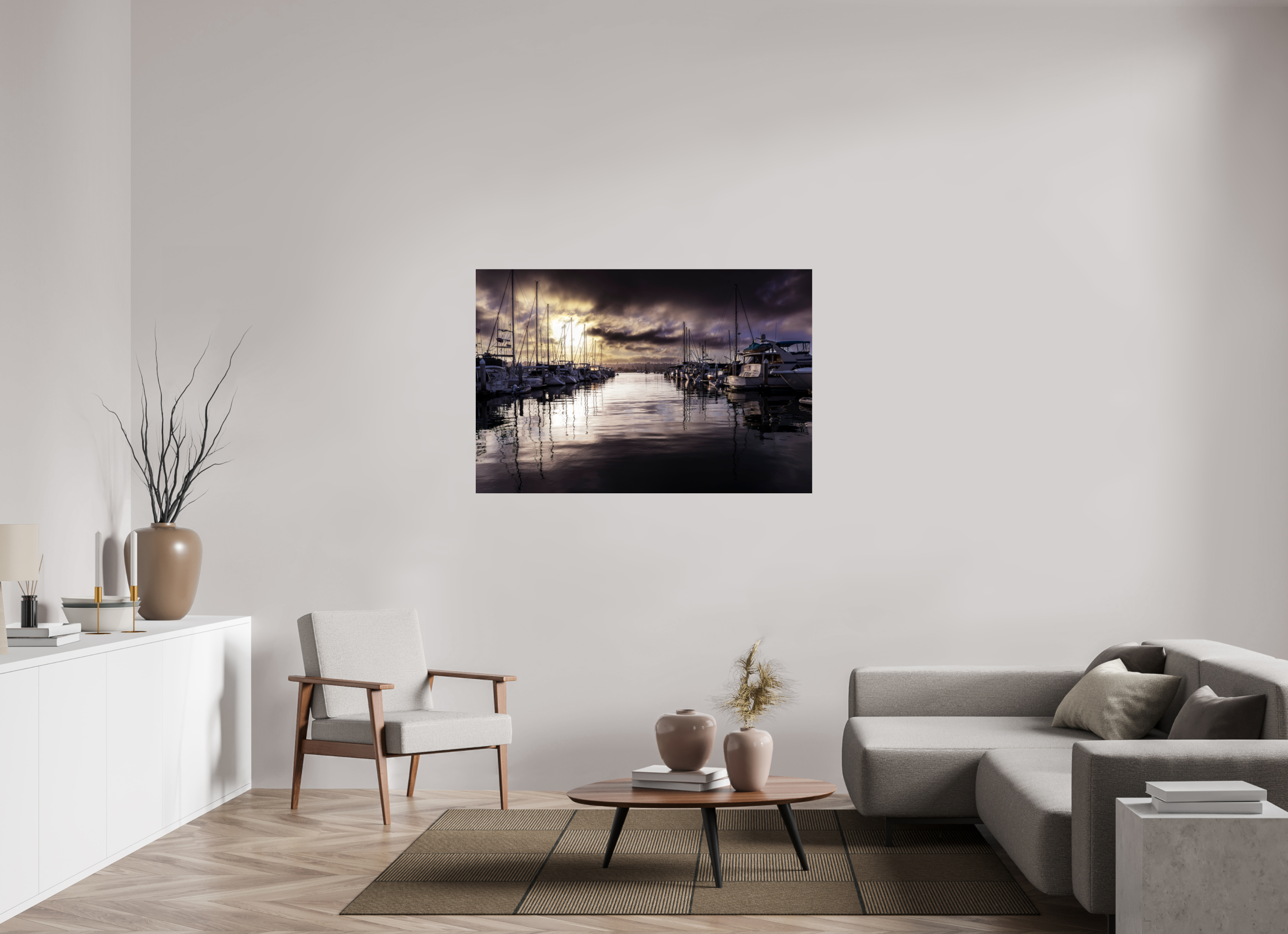 54 x 36″, Standard Metal Print Eerie Harbor